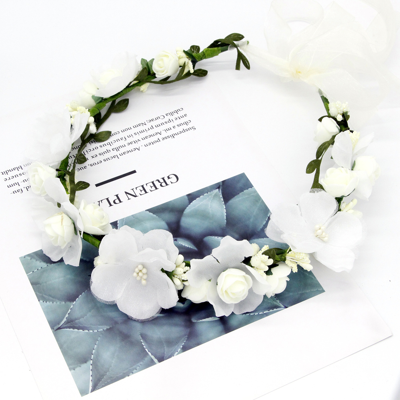 Elegant Flower Crown For Women - Home Decor Handicraft avaliação e preço