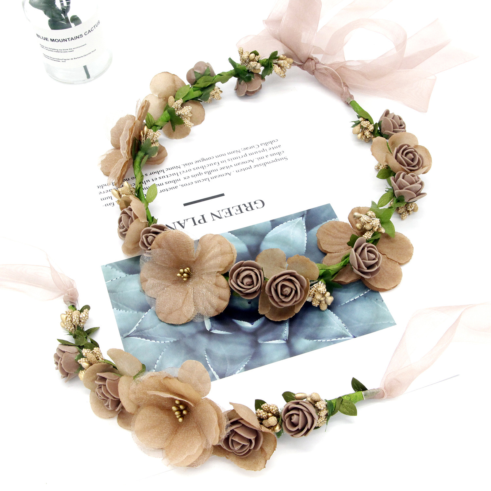 Elegant Flower Crown For Women - Home Decor Handicraft avaliação e preço