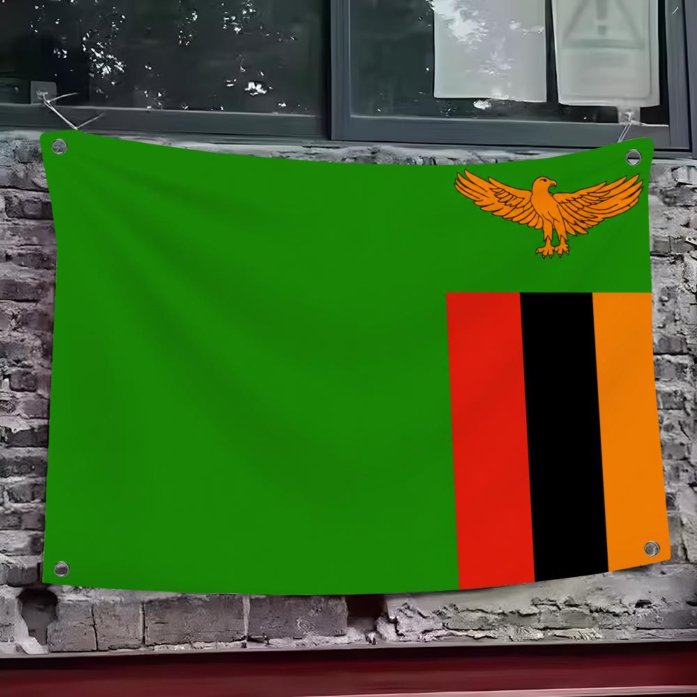 Zambia Flags Custom Wall Hangi - Home Decor Zambia avaliação e preço