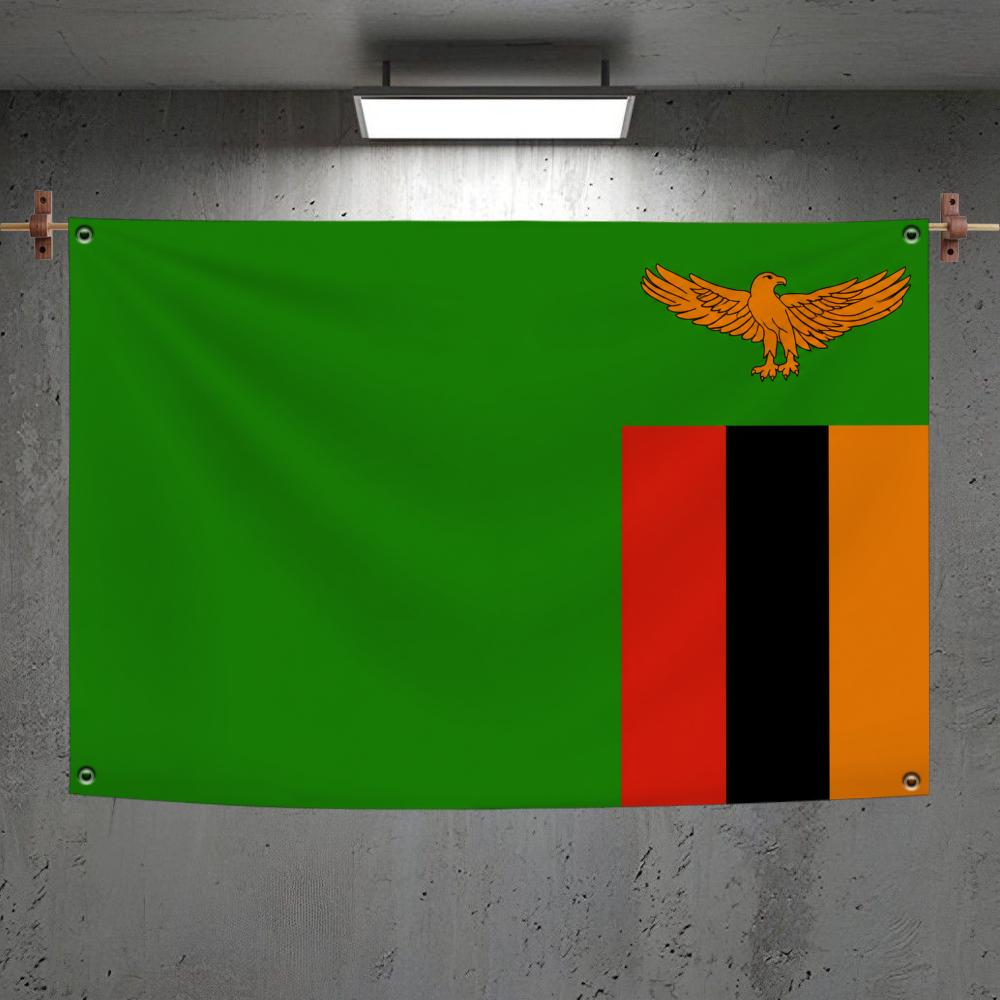 Zambia Flags Custom Wall Hangi - Home Decor Zambia avaliação e preço