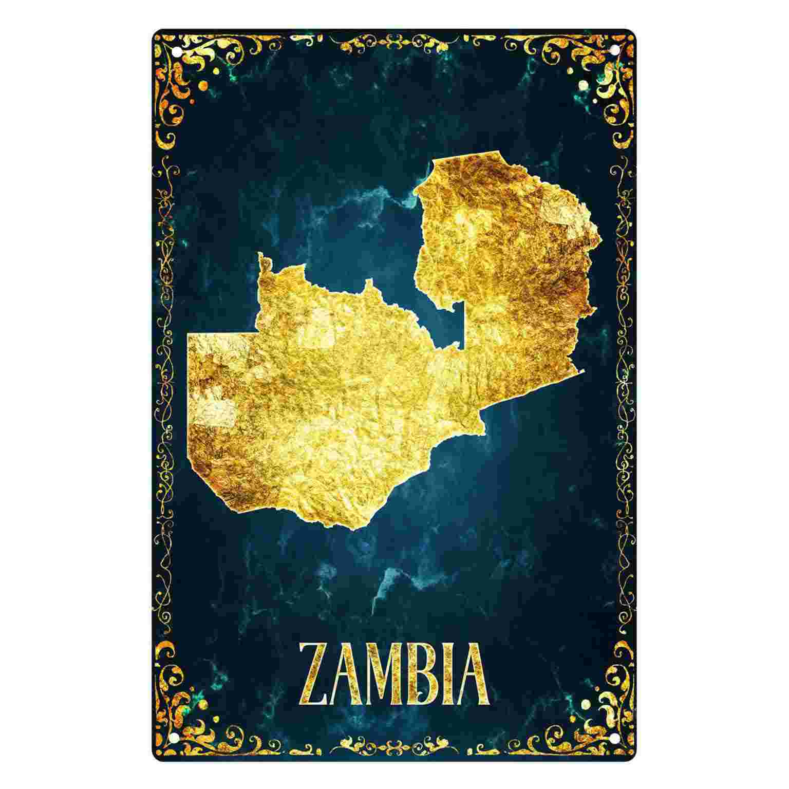 2D FLAT 1pc Zambia Gold Foil M - Home Decor Zambia avaliação e preço