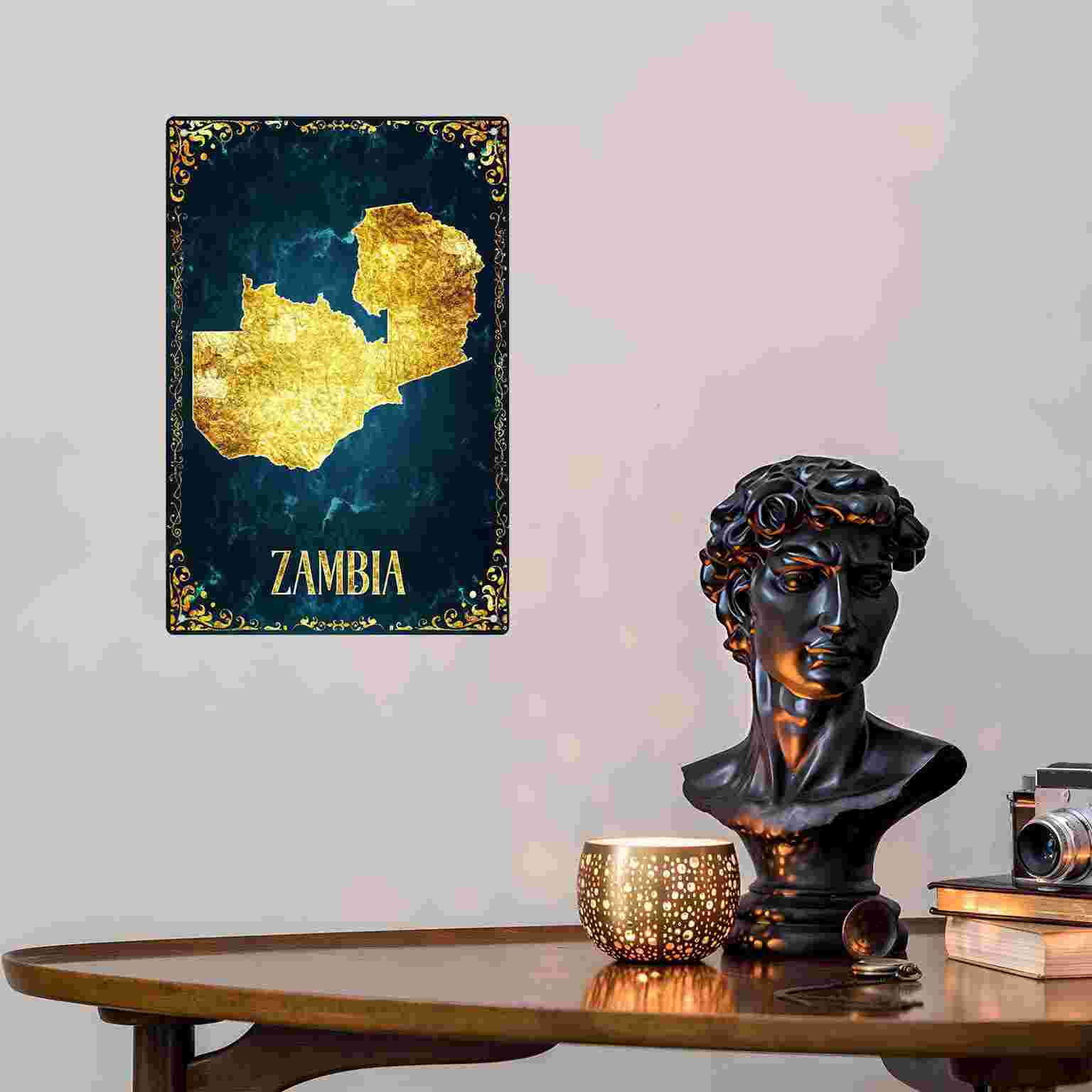 2D FLAT 1pc Zambia Gold Foil M - Home Decor Zambia avaliação e preço