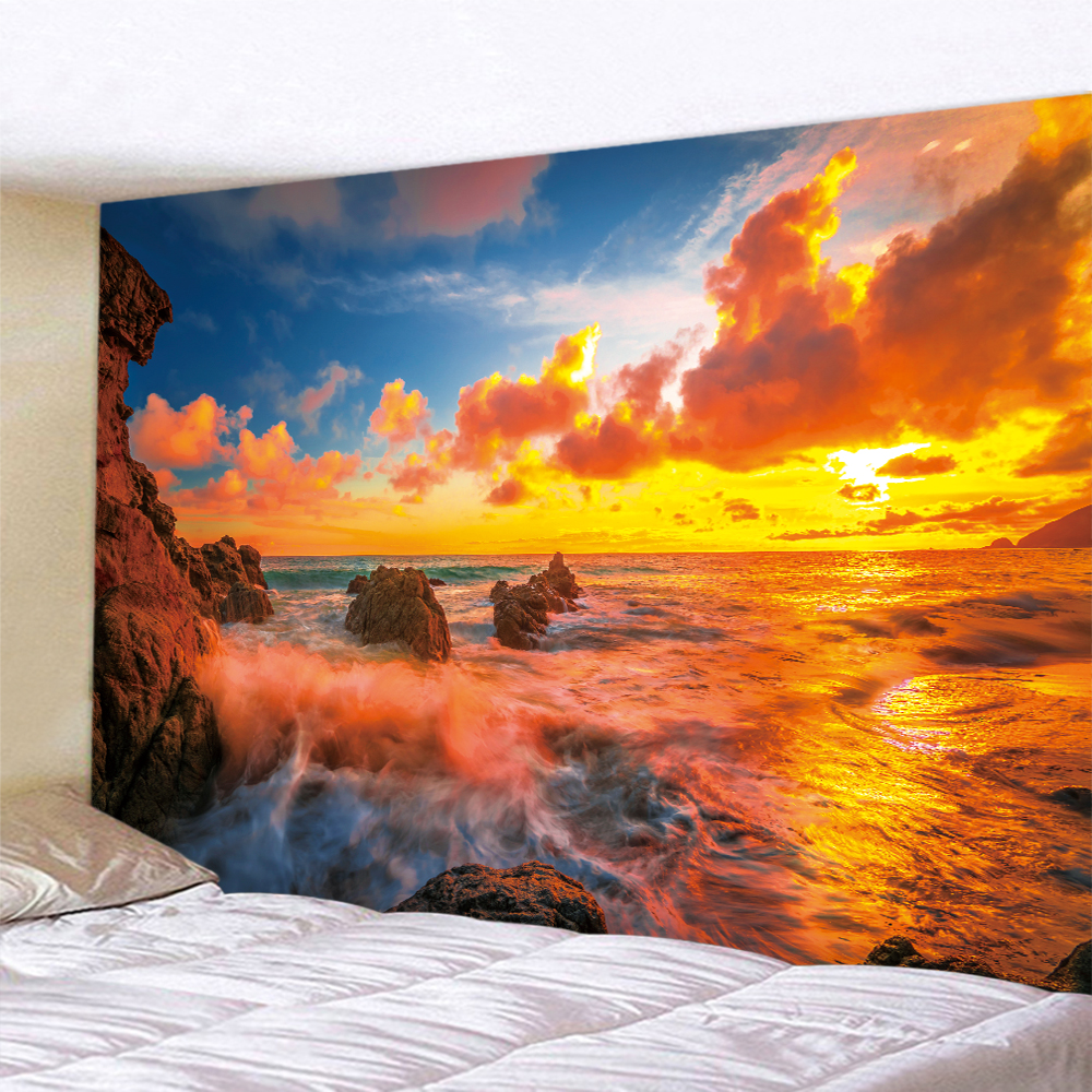 Seaside Beach Sunset Psychedel - Home Decor Hippie avaliação e preço