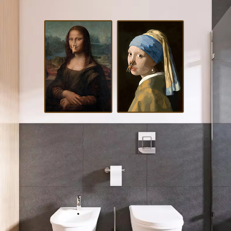 1pc Funny Abstract Bathroom To - Home Decor Design Interior avaliação e preço