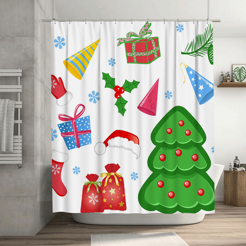 TU Shower Curtain Christmas Fo - Home Xmas Decor Ideas avaliação e preço