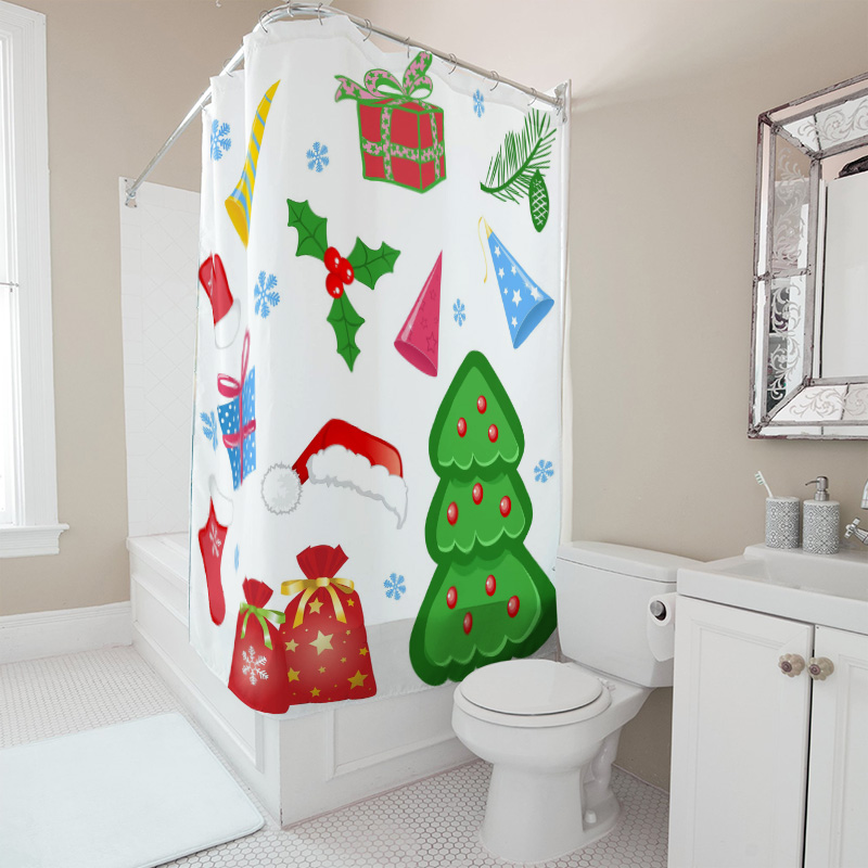 TU Shower Curtain Christmas Fo - Home Xmas Decor Ideas avaliação e preço