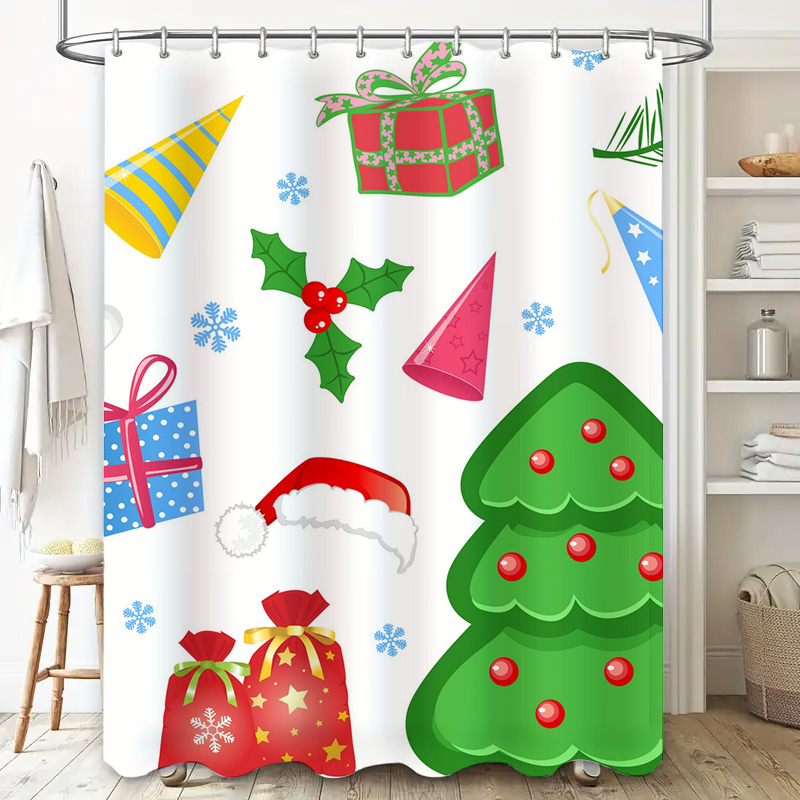 TU Shower Curtain Christmas Fo - Home Xmas Decor Ideas avaliação e preço