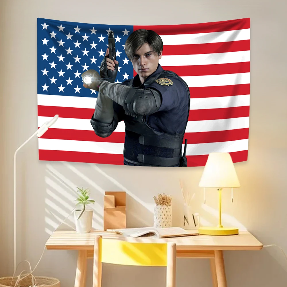 Leon Kennedys American Flag Ta - Home Decor Hippie avaliação e preço