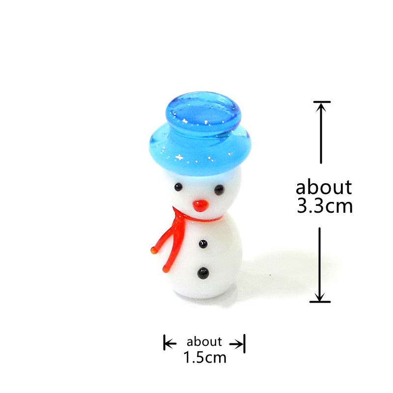 Mini Cute Glass Snowman Christ - Home Xmas Decor Ideas avaliação e preço