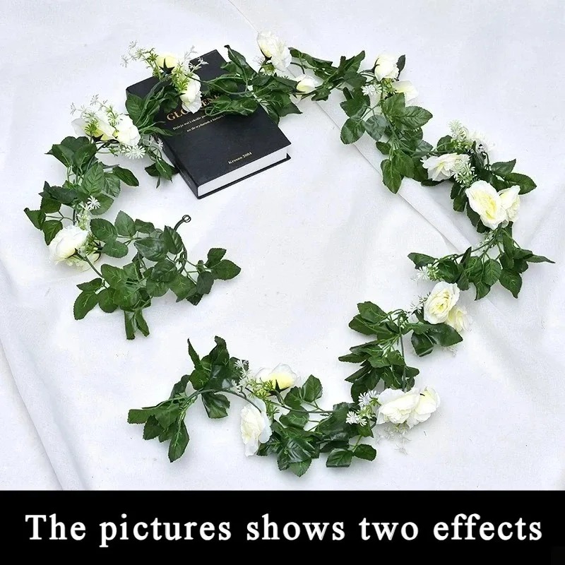 1Pcs 2.2M Artificial White Flo - Home Decor Handicraft avaliação e preço