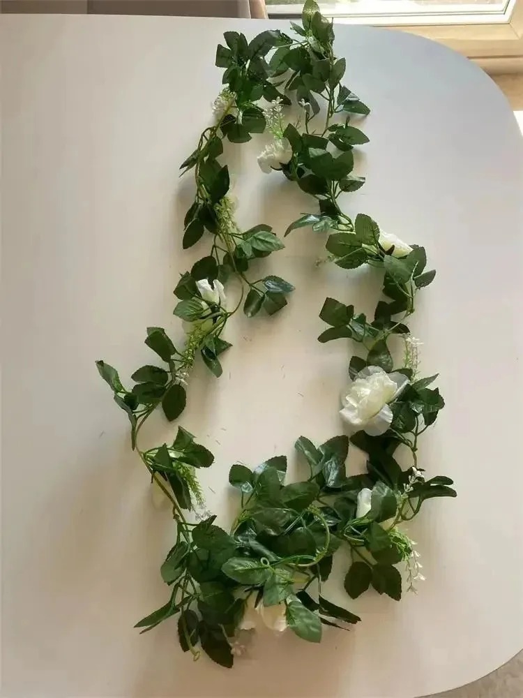 1Pcs 2.2M Artificial White Flo - Home Decor Handicraft avaliação e preço