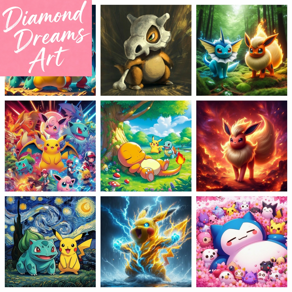 Cartoon Pokémon 5D DIY Diamond - Home Decor Handicraft avaliação e preço