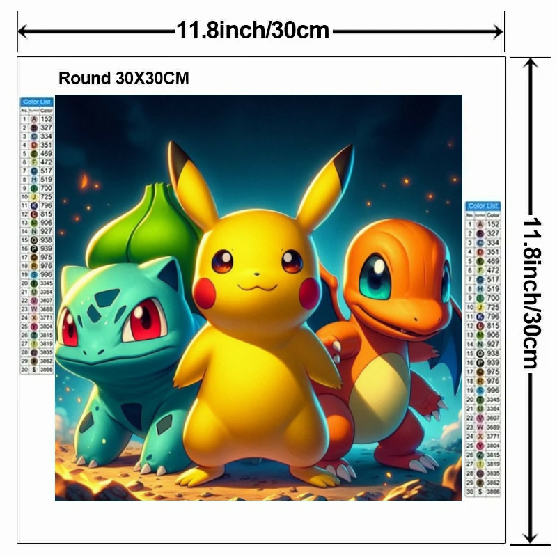 Cartoon Pokémon 5D DIY Diamond - Home Decor Handicraft avaliação e preço