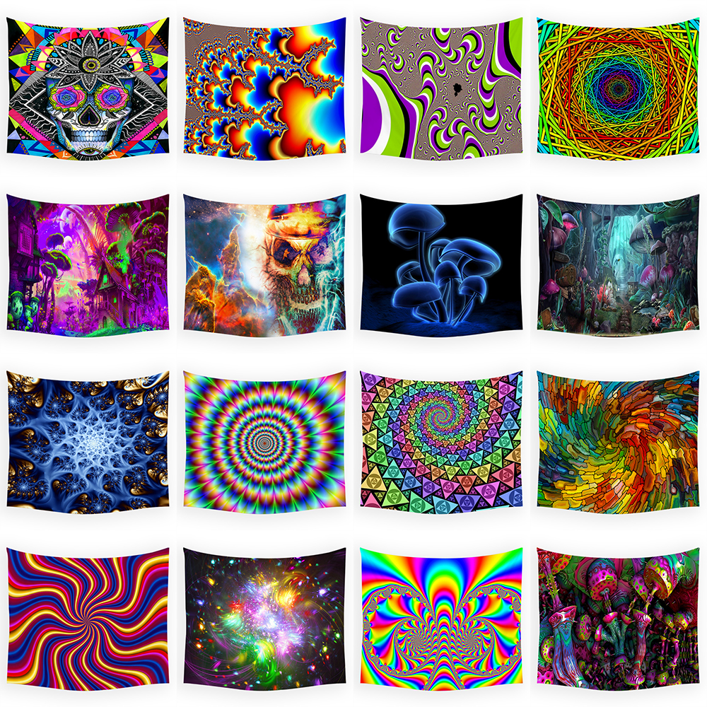 Tapestry Psychedelic Pattern Y - Home Decor Hippie avaliação e preço