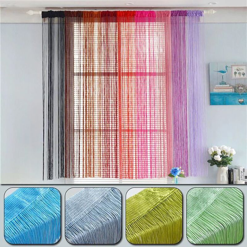 Multi-color Thread Line Curtai - Home Decor Window Blinds avaliação e preço