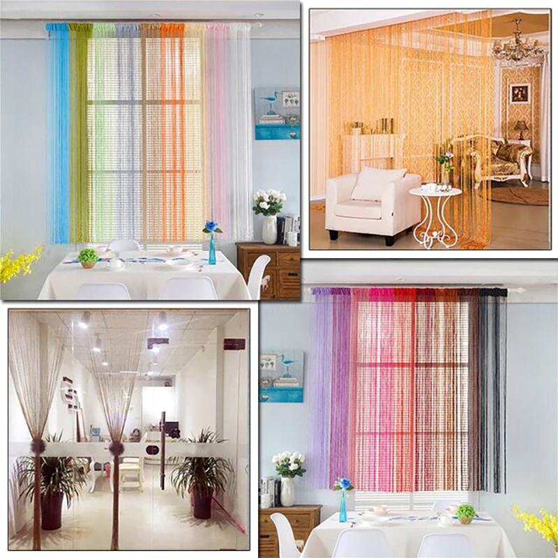 Multi-color Thread Line Curtai - Home Decor Window Blinds avaliação e preço