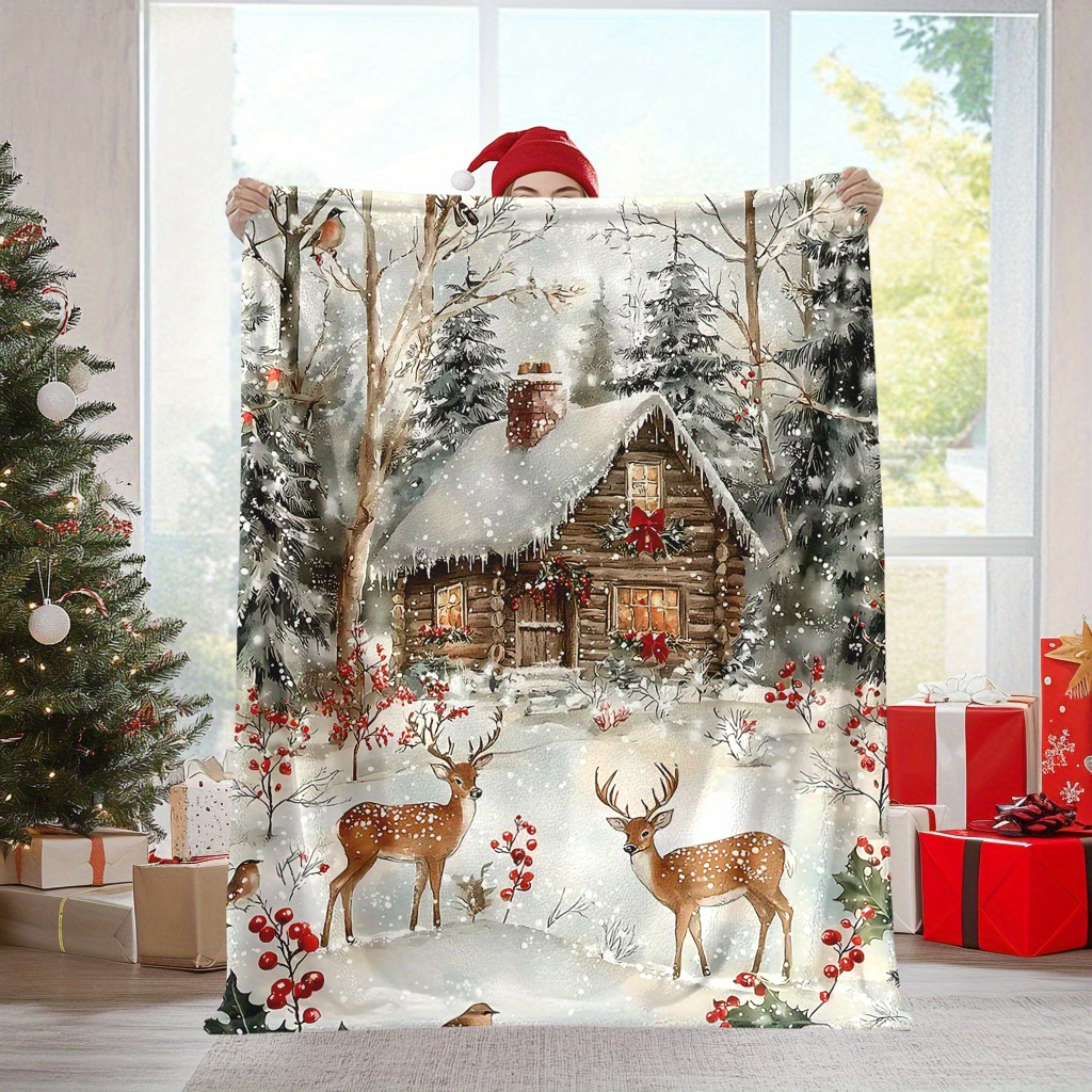1pc Christmas Season Deer Blan - Home Xmas Decor Ideas avaliação e preço