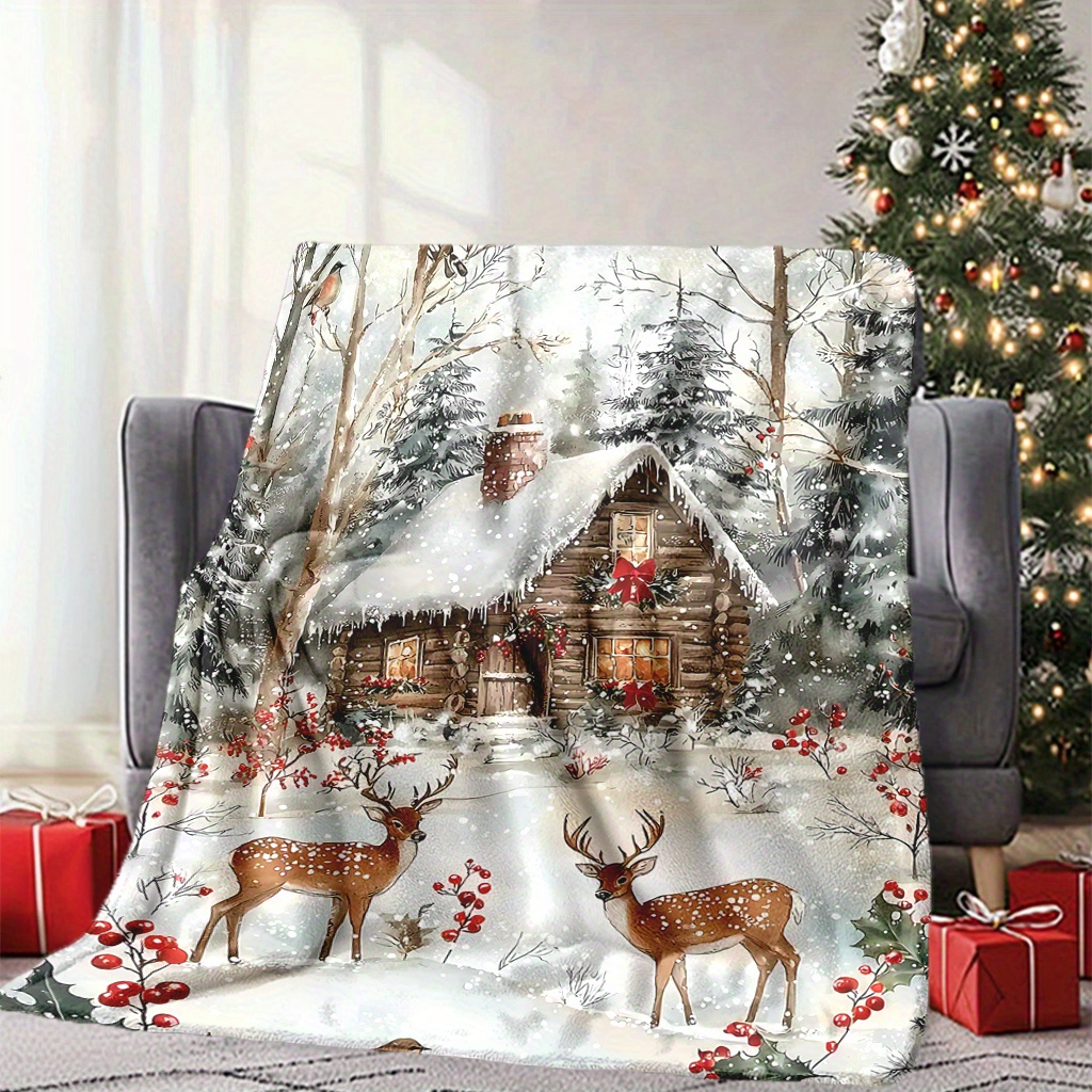 1pc Christmas Season Deer Blan - Home Xmas Decor Ideas avaliação e preço