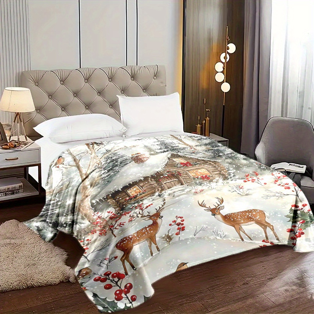 1pc Christmas Season Deer Blan - Home Xmas Decor Ideas avaliação e preço