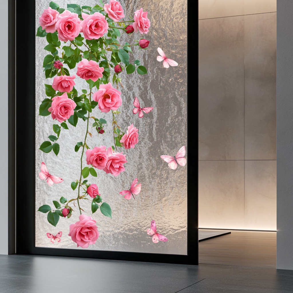 1PC Flower Vine Window Decal P - Home Decor Window Blinds avaliação e preço