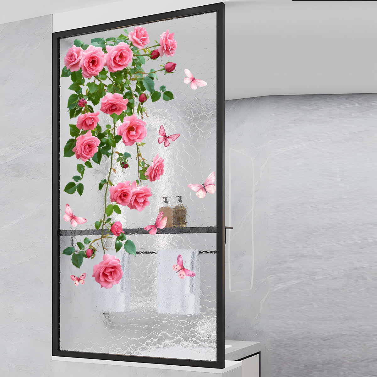 1PC Flower Vine Window Decal P - Home Decor Window Blinds avaliação e preço