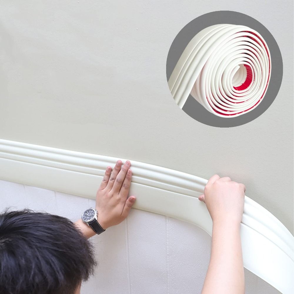 DIY Thickened Wall Baseboard A - Home Decor Wall Molding avaliação e preço