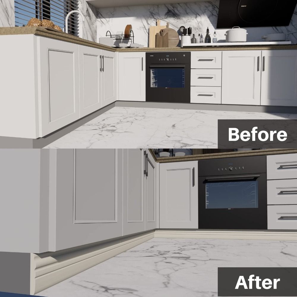 DIY Thickened Wall Baseboard A - Home Decor Wall Molding avaliação e preço