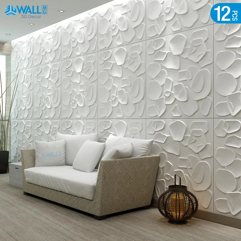12pcs 50x50cm 3D wall panel ma - Home Decor Wall Molding avaliação e preço