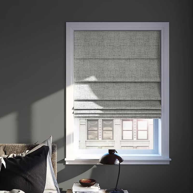 French Linen Blackout Roman Bl - Home Decor Window Blinds avaliação e preço