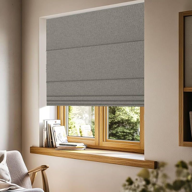 French Linen Blackout Roman Bl - Home Decor Window Blinds avaliação e preço