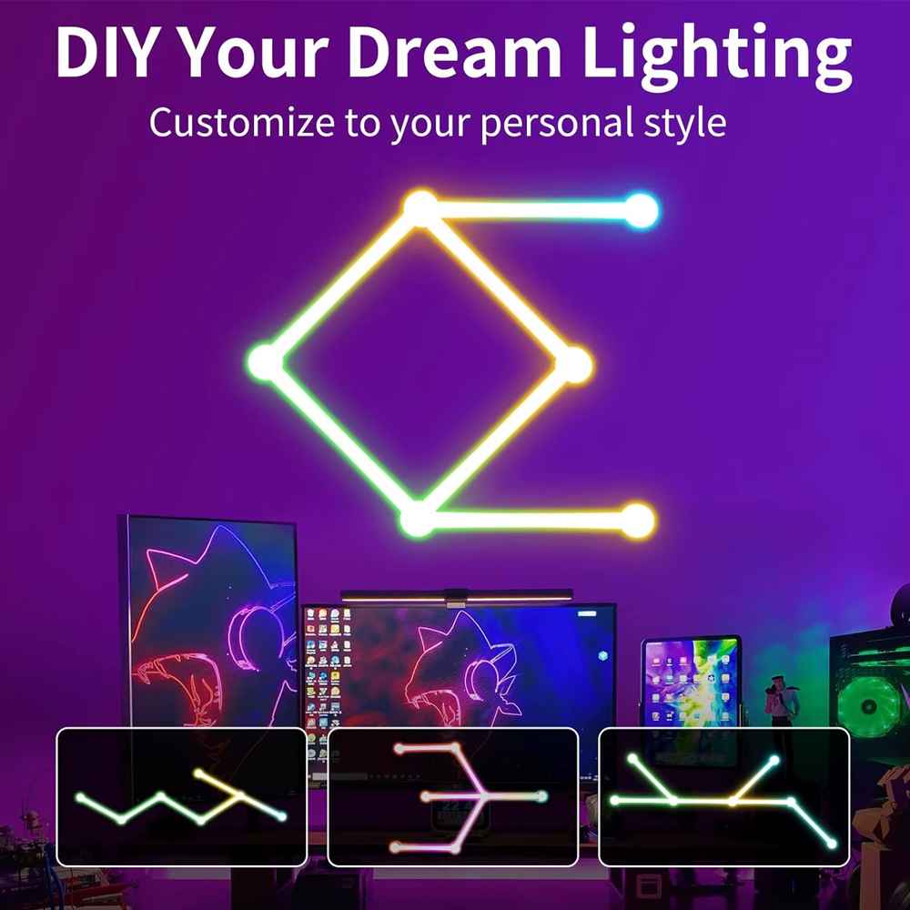 LED Smart DIY WIFI Wall Lamp S - Home Decor Wall Molding avaliação e preço