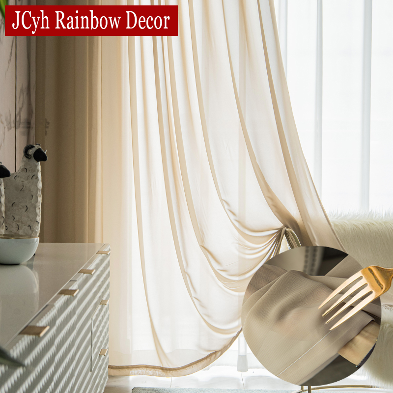 Solid Tulle Curtains for Livin - Home Decor Window Blinds avaliação e preço