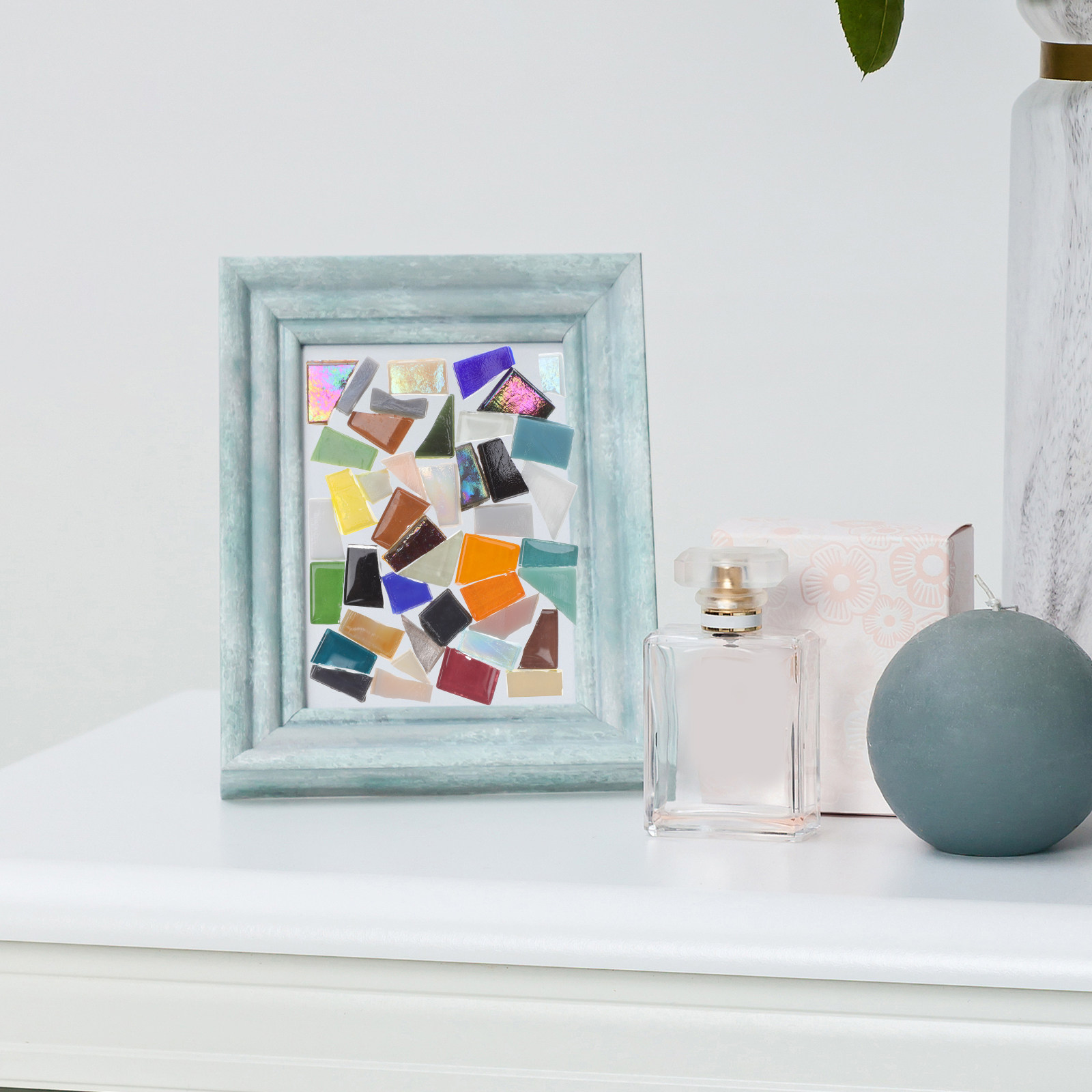 250G DIY Mosaic Glass Pieces I - Home Decor Vase avaliação e preço
