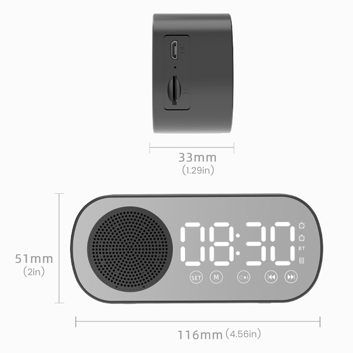 Digital Alarm Clock Wireless B - Home Decor Range avaliação e preço