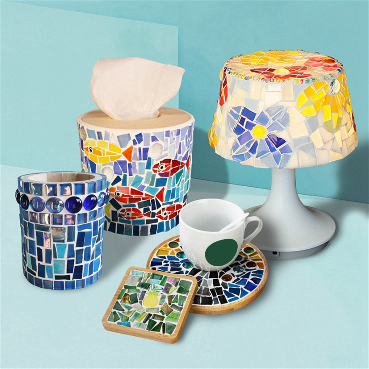 Triangular Mosaic Tiles, Multi - Home Decor Handicraft avaliação e preço