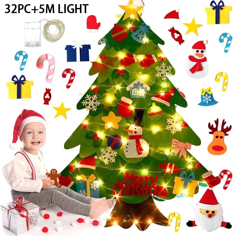 Kids DIY Felt Xmas Tree Set Ch - Home Xmas Decor Ideas avaliação e preço
