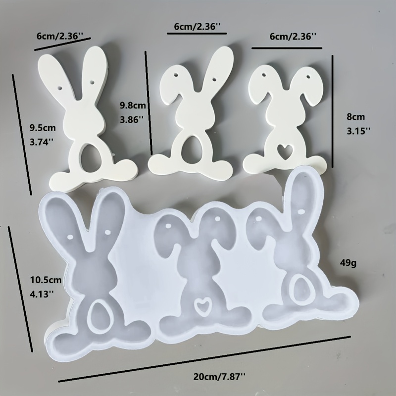 1pc Silicone Mold Easter Tripl - Home Decor Handicraft avaliação e preço